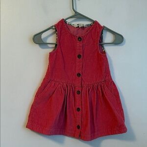Preowned Kids Mini Boden size 3/4 year old corduroy sleeveless button down dress
